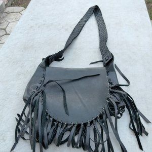 WENDY NICHOL Purse Shoulder Bag Fringe Black **READ** More photos in listing